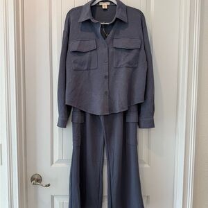 HAPPILY GREY Women’s Two Piece Blue Set